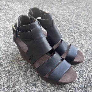 Caterpillar Destry Wedge Sandal Women's Size 9 (EU 40) Leather Platform Shoe
